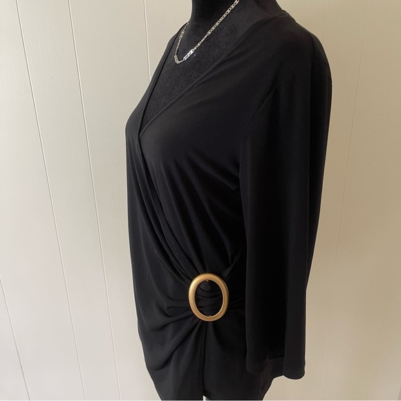 AB Studio black wrap top - Picture 7 of 8